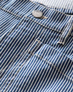 Dylan Striped Cargo Straight-Leg Jean in Solstice Stripe