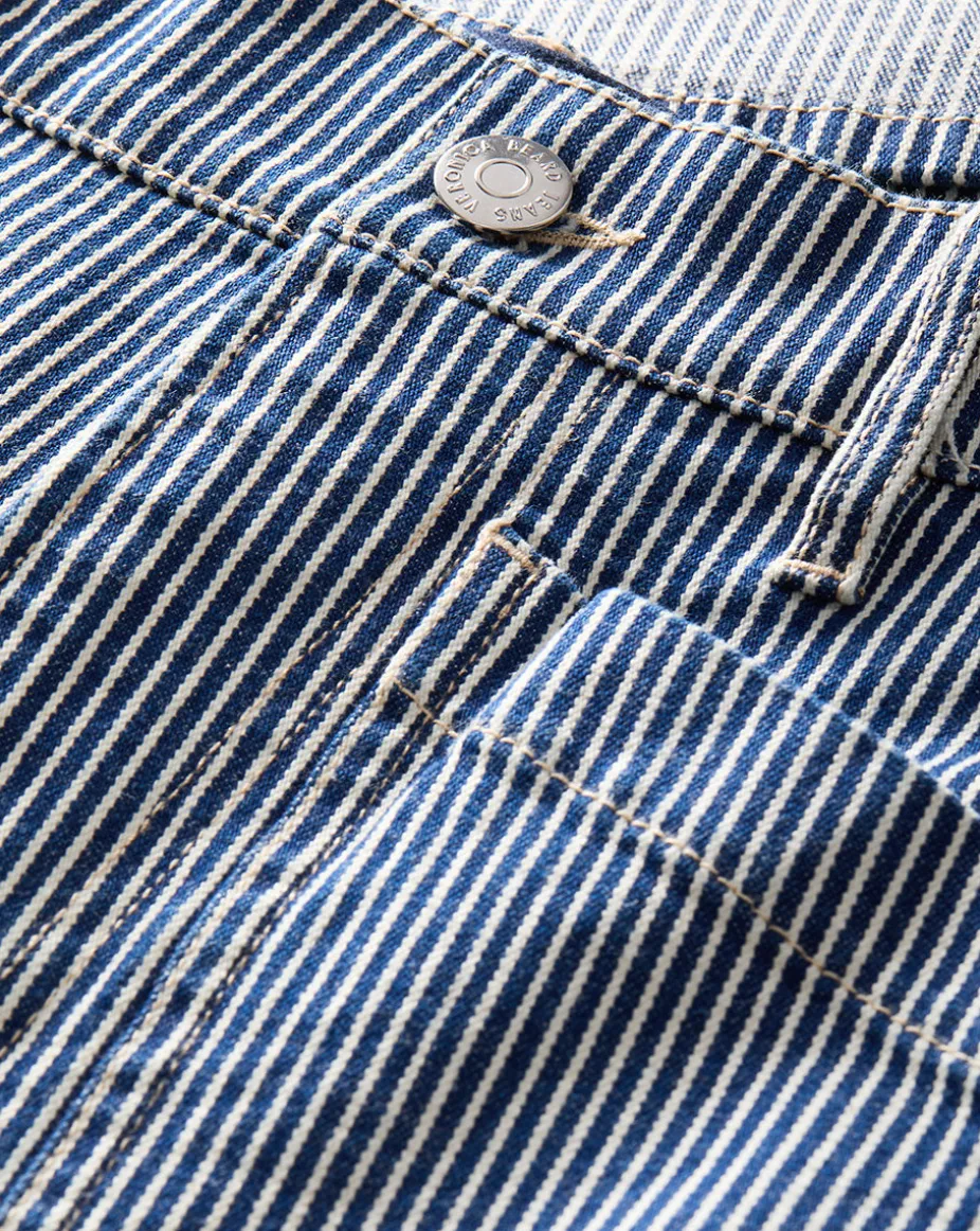 Dylan Striped Cargo Straight-Leg Jean in Solstice Stripe