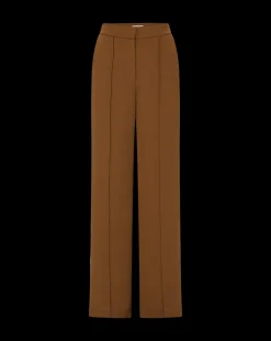 Edia Matte Crepe Pant in Deep Ochre