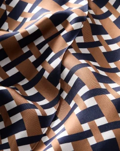 Edia Pant in Navy/Acorn