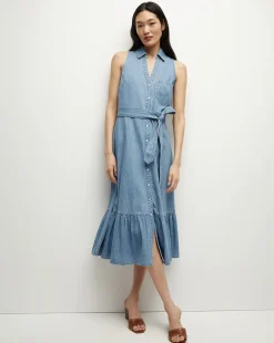 Edwina Denim Shirtdress in Iceberg