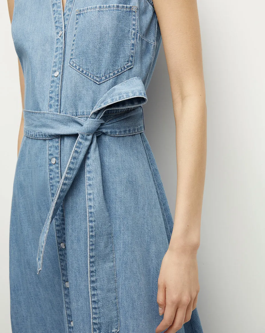 Edwina Denim Shirtdress in Iceberg