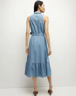 Edwina Denim Shirtdress in Iceberg