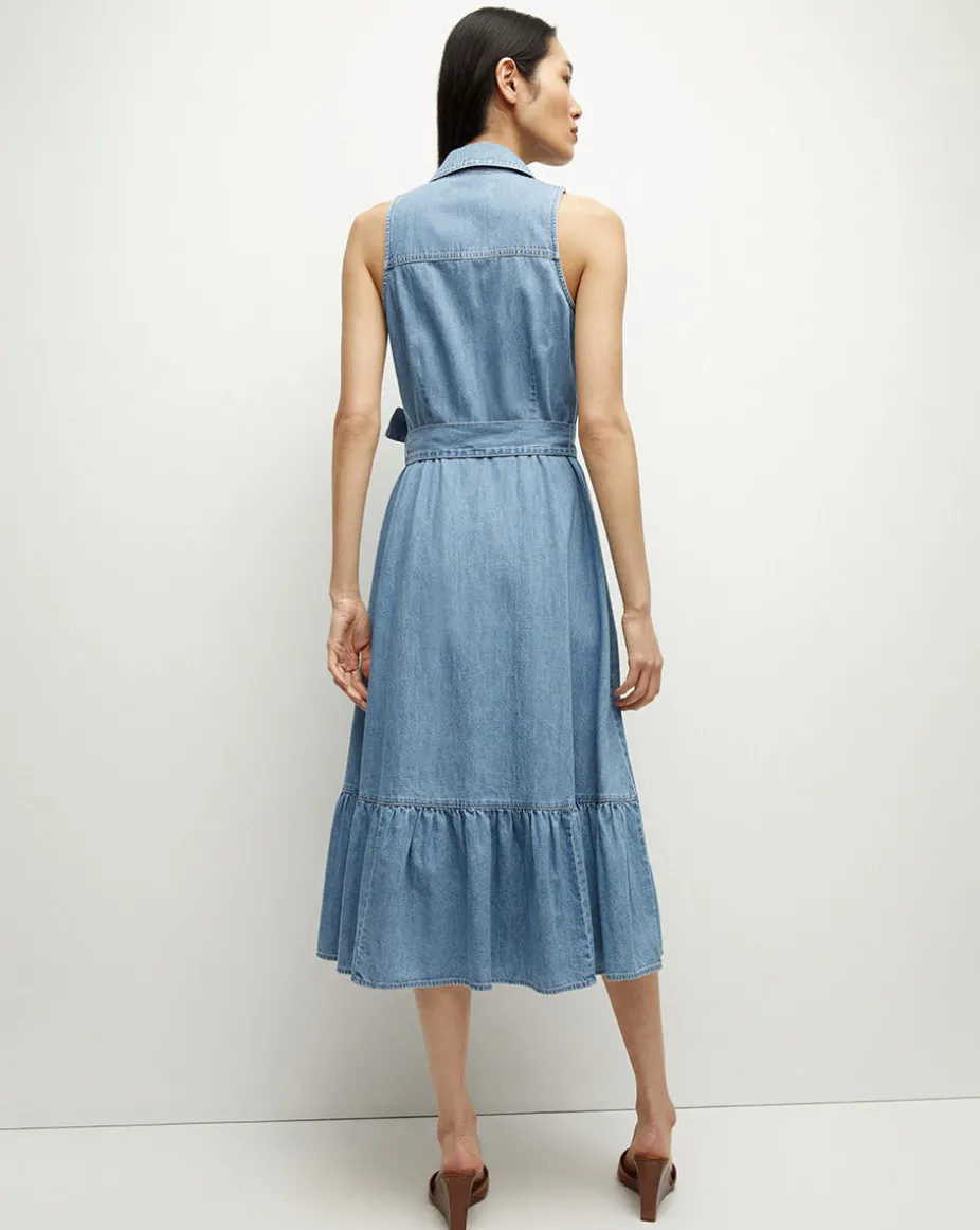 Edwina Denim Shirtdress in Iceberg