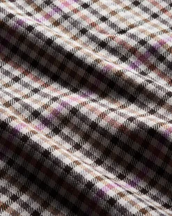 Elara Plaid Mini Skirt in Oat, Pink & Red Check