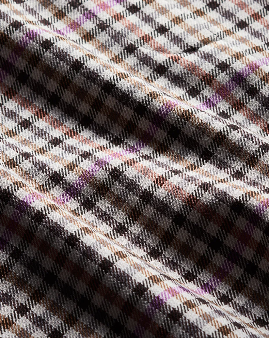 Elara Plaid Mini Skirt in Oat, Pink & Red Check