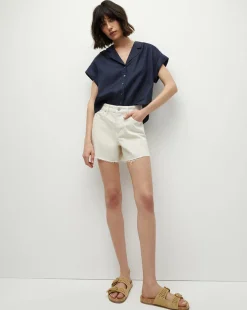 Ellis Denim Short in Ecru