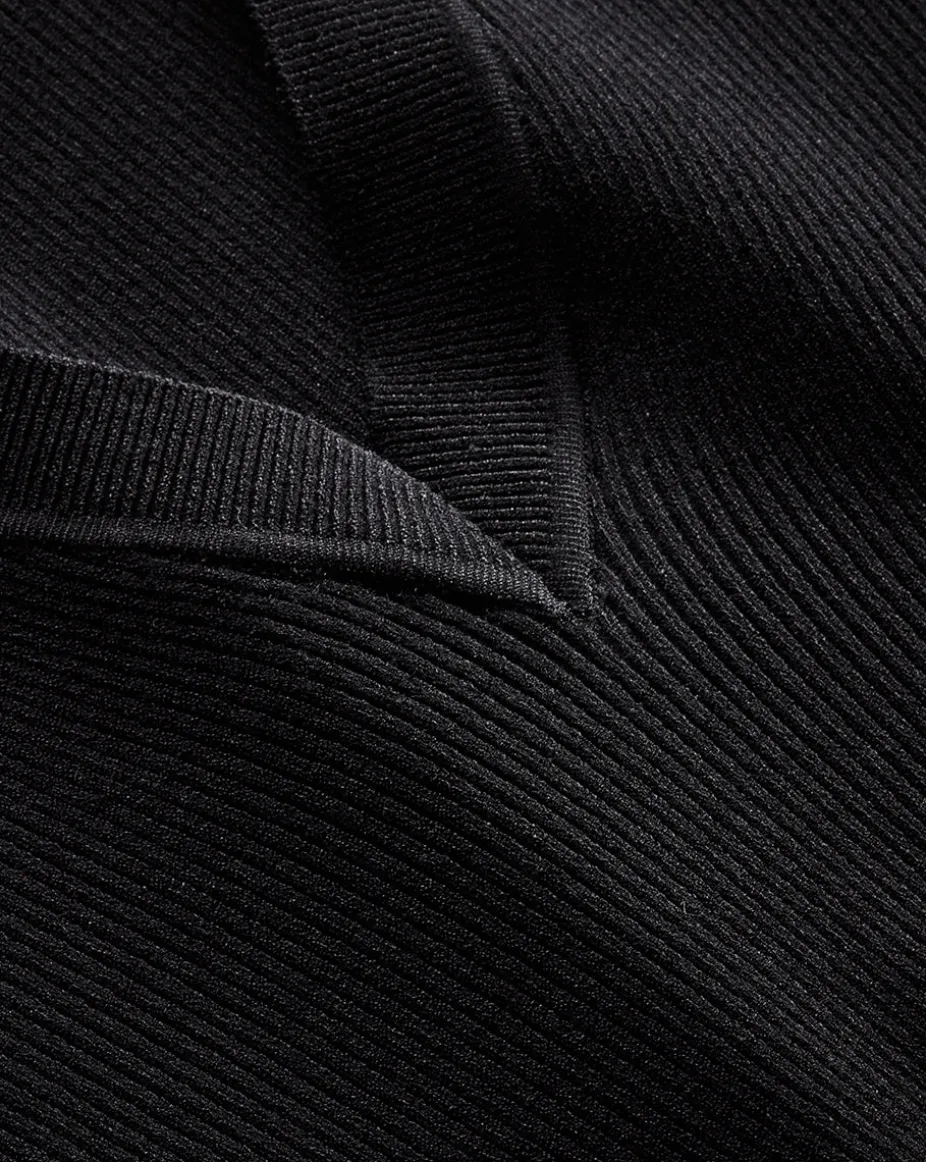 Emily Knit Polo Shirt in Black