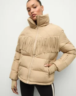 Fairbanks Fox Puffer Jacket in Khaki