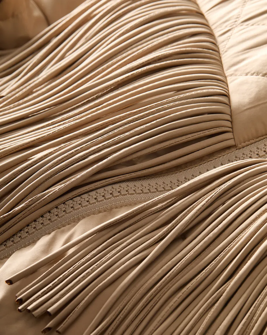 Fairbanks Fox Puffer Jacket in Khaki