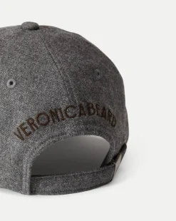 Flannel Baseball Cap in Heather Grey
