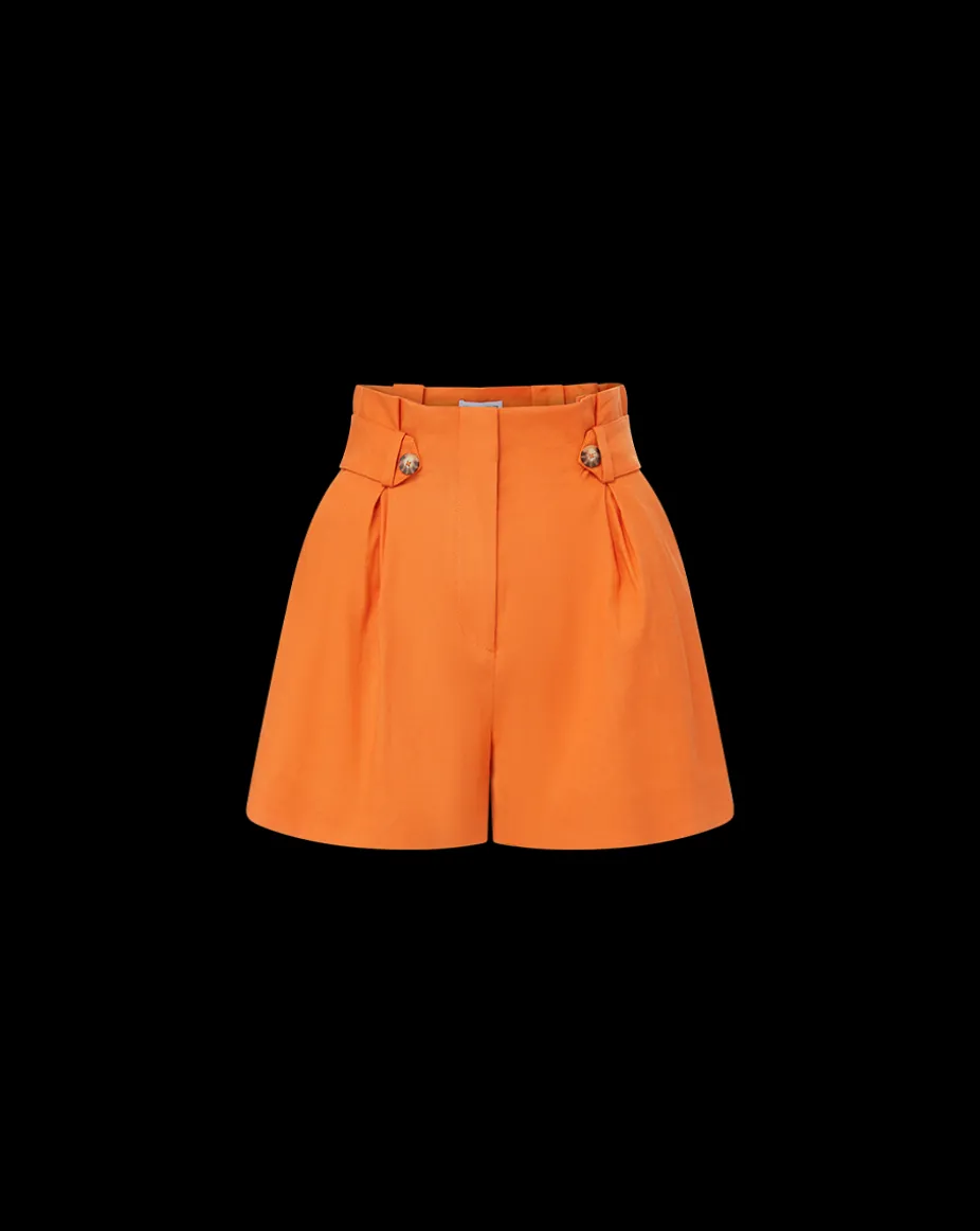 Franzi Stretch-Linen Short in Orange