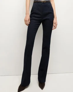 Gracie Belted Denim Pant in Dark Wash