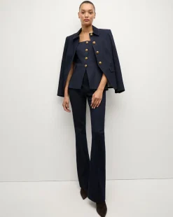 Gracie Belted Denim Pant in Dark Wash