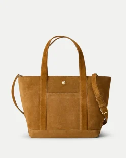 Grand Suede Goody Bag in Acorn