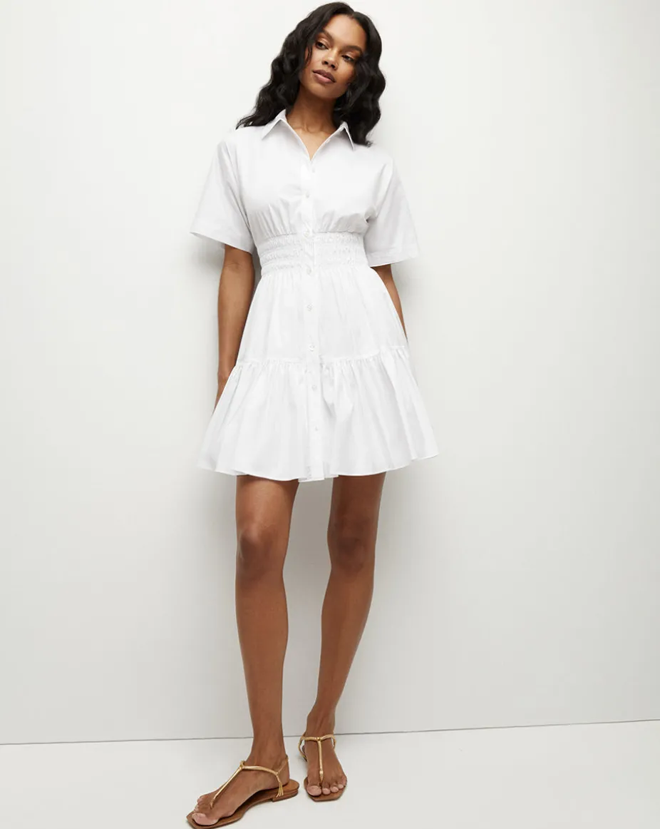 Greta Cotton-Poplin Shirtdress in White