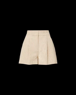 Haina Seersucker Short in Khaki/White