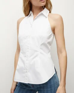 Harper Poplin Top in White
