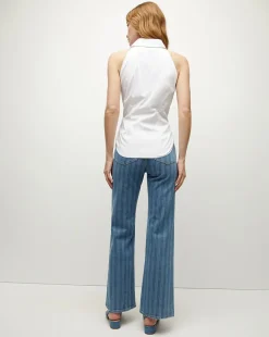 Harper Poplin Top in White