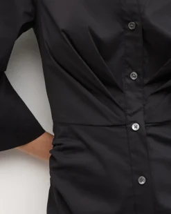 Haydon Poplin Shirtdress in Black