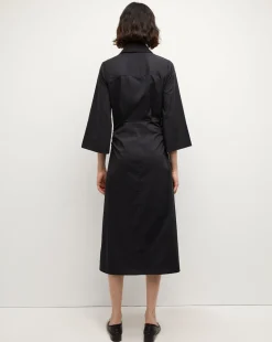 Haydon Poplin Shirtdress in Black