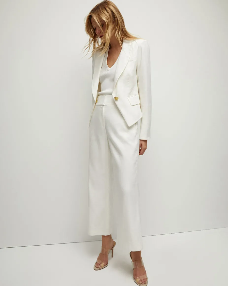 Hosanna Linen Dickey Jacket in Off-White