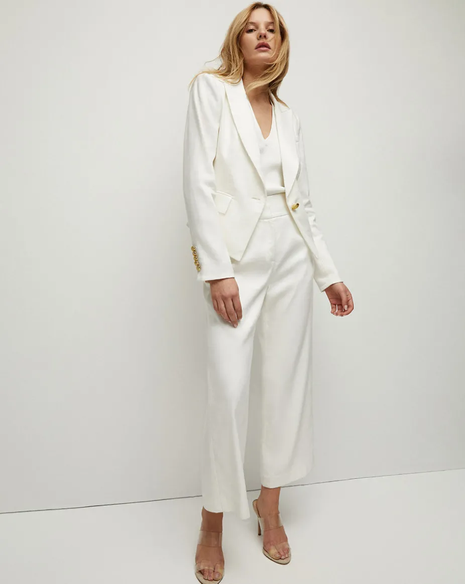 Hosanna Linen Dickey Jacket in Off-White