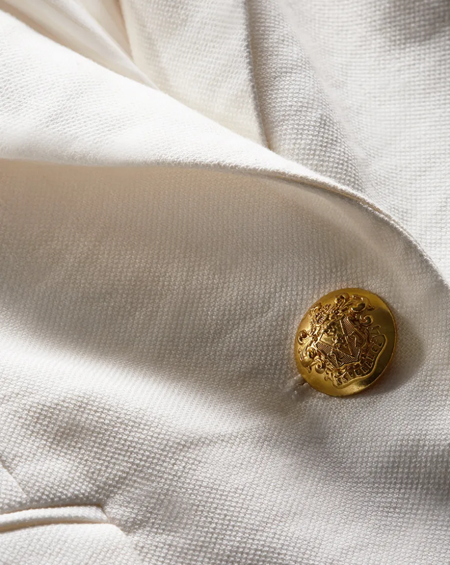 Hosanna Linen Dickey Jacket in Off-White