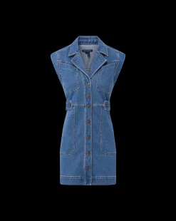 Jax Denim Shirtdress in Light Cornflower