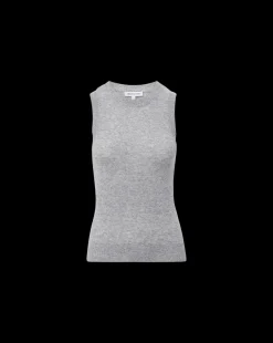 Jerrel Cashmere Tank Top in Heather Grey