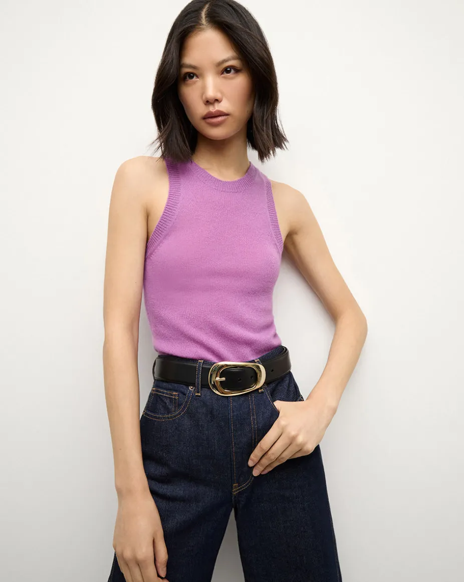 Jerrel Cashmere Tank Top in Purple