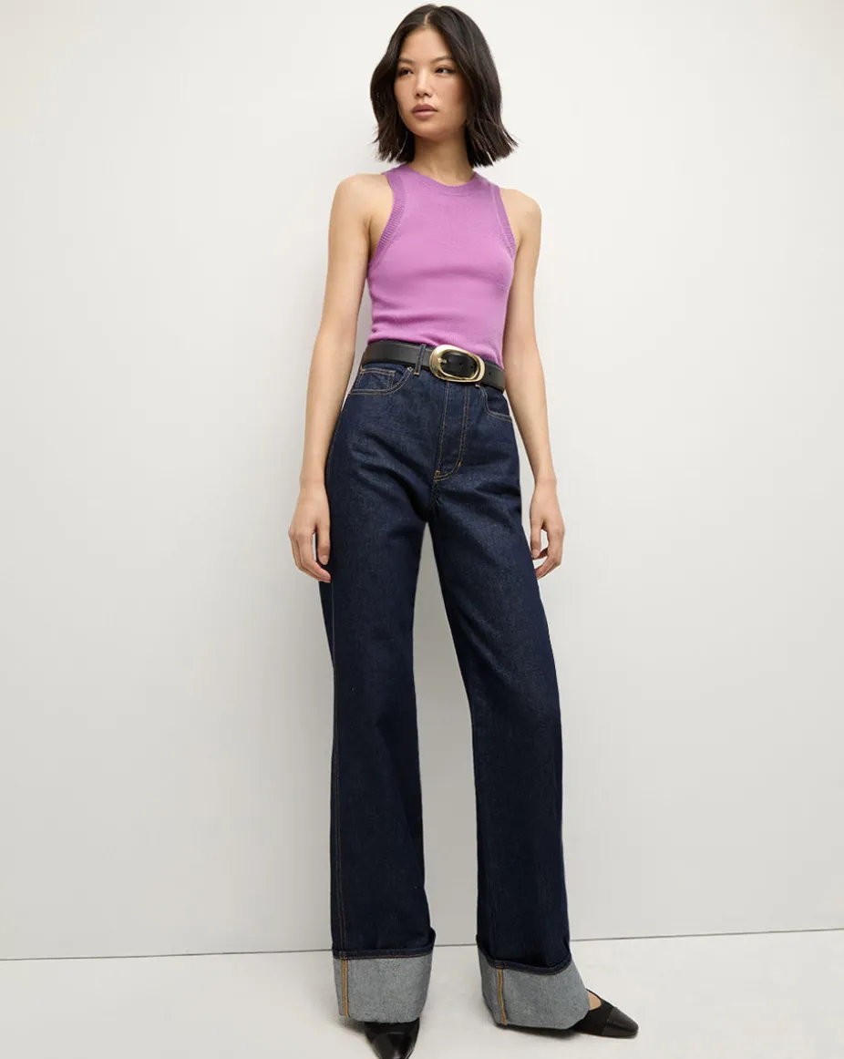 Jerrel Cashmere Tank Top in Purple