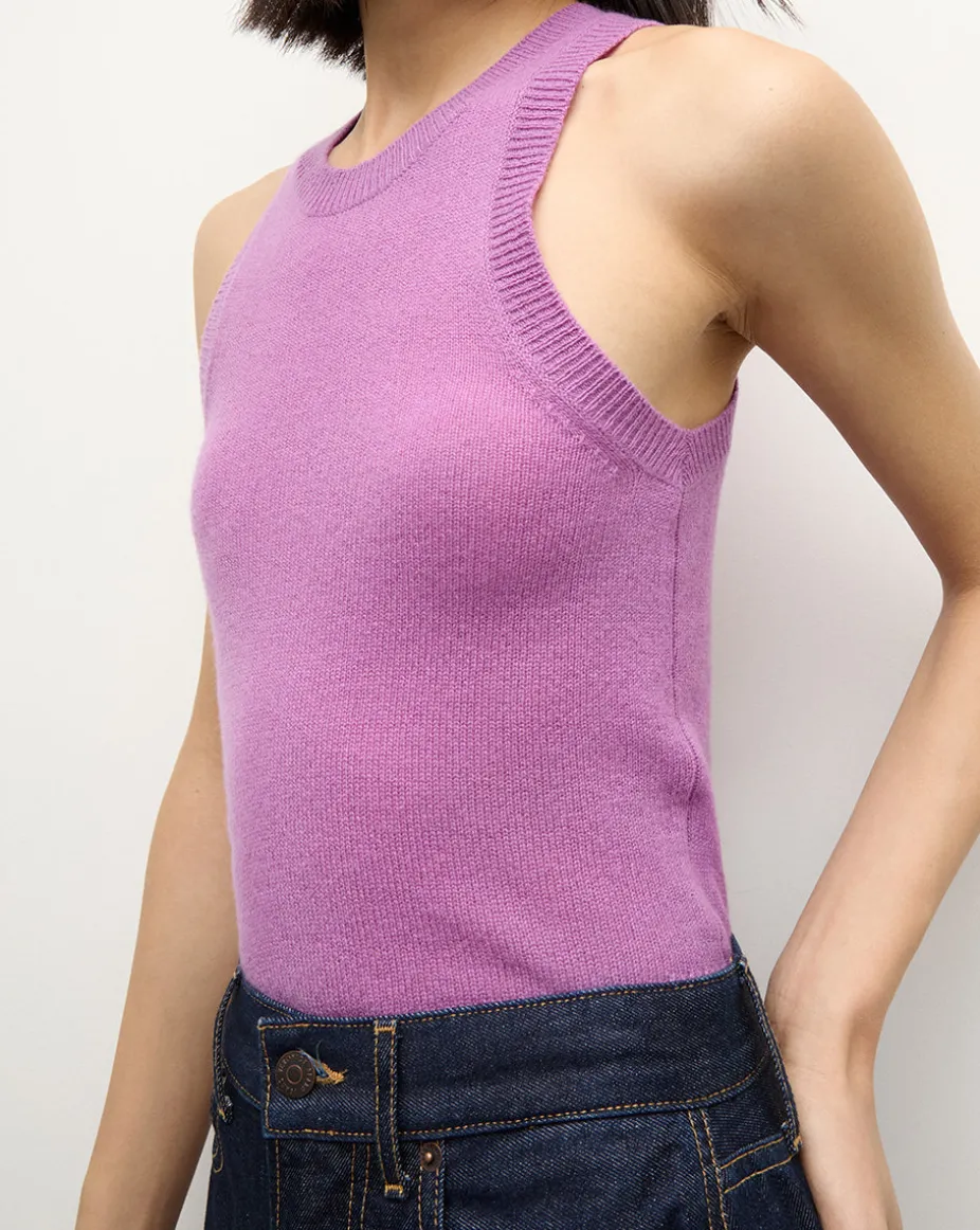 Jerrel Cashmere Tank Top in Purple
