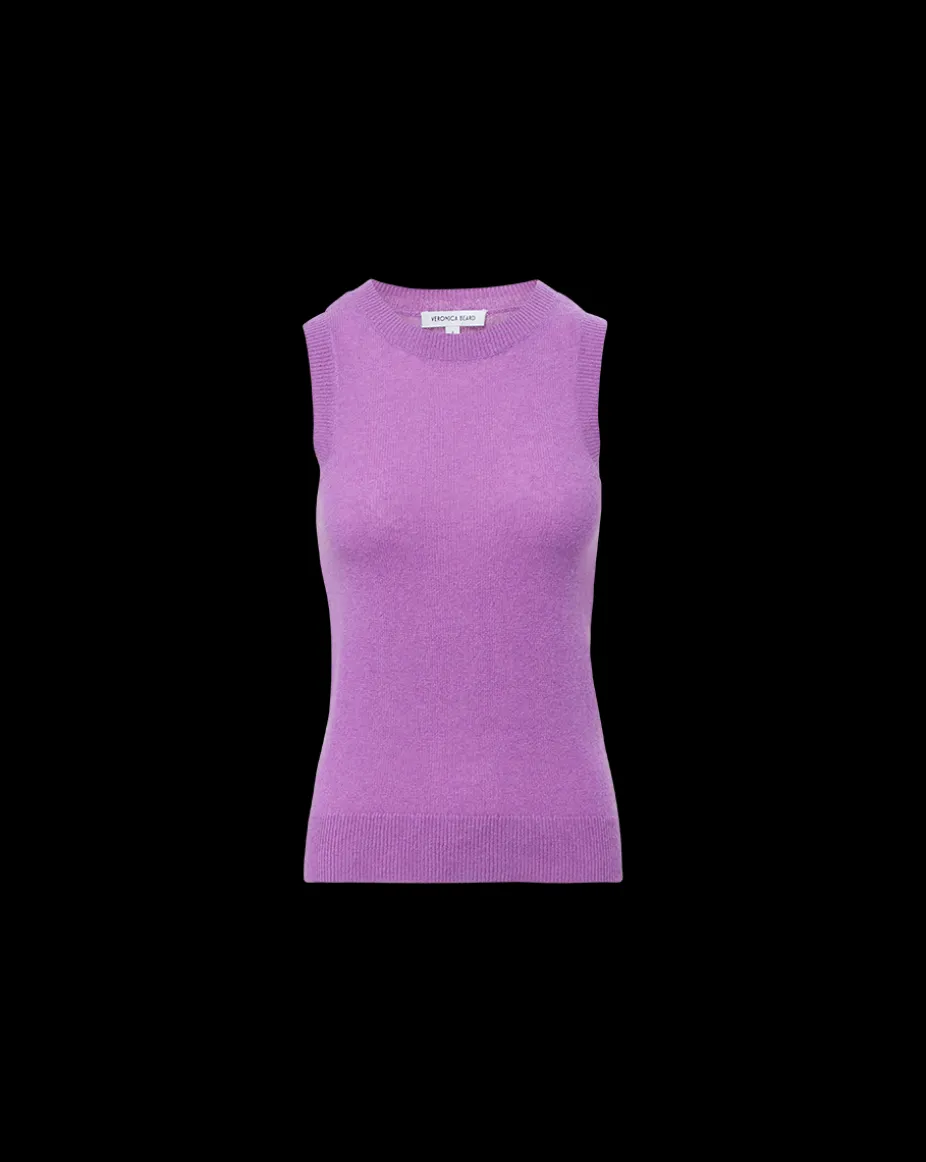 Jerrel Cashmere Tank Top in Purple