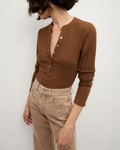 Jocelyn Henley Shirt in Brown