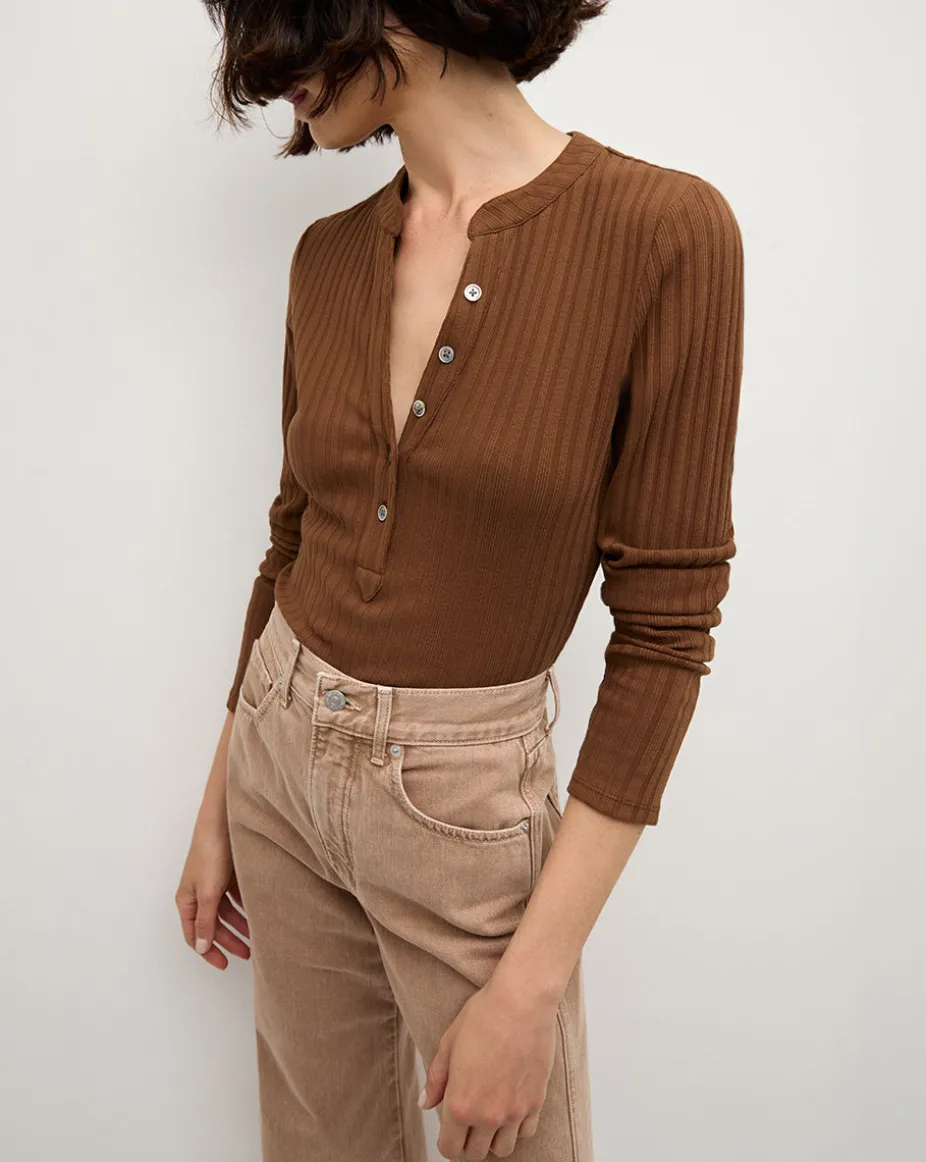 Jocelyn Henley Shirt in Brown