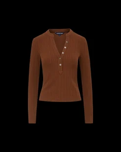 Jocelyn Henley Shirt in Brown