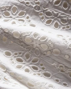 Jolie Cotton Eyelet Dress in White