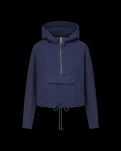 Kaeli Twill Half-Zip Anorak in Marine