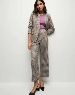 Katie Plaid Dickey Jacket in Oat, Pink & Red Check