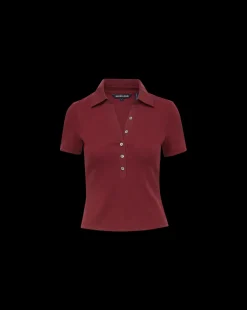 Kearney Button-Down Tee in Wine