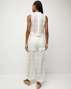 Kehlani Floral Lace Wide-Leg Pant