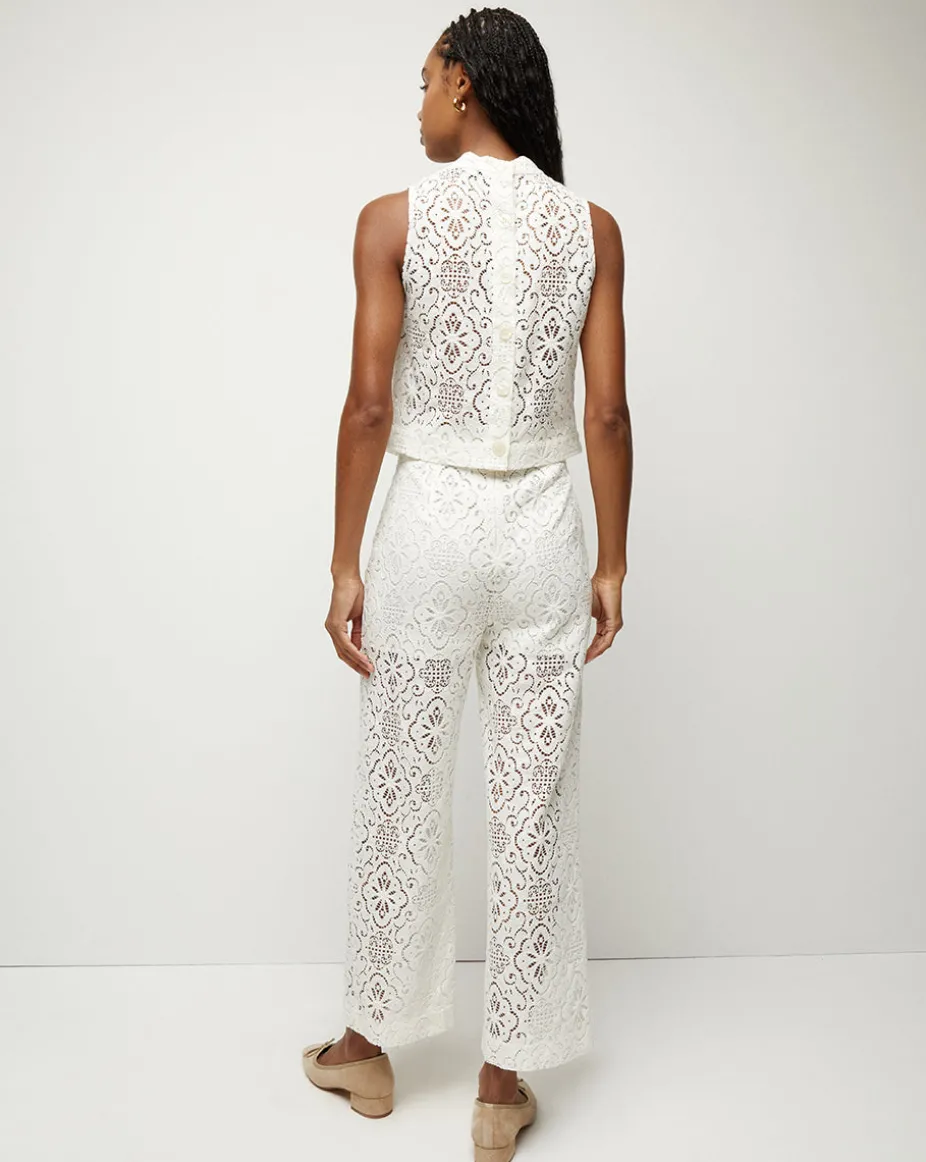 Kehlani Floral Lace Wide-Leg Pant
