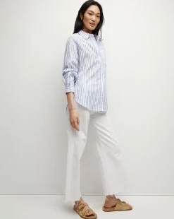 Keiko Button-Down Shirt in Blue/White