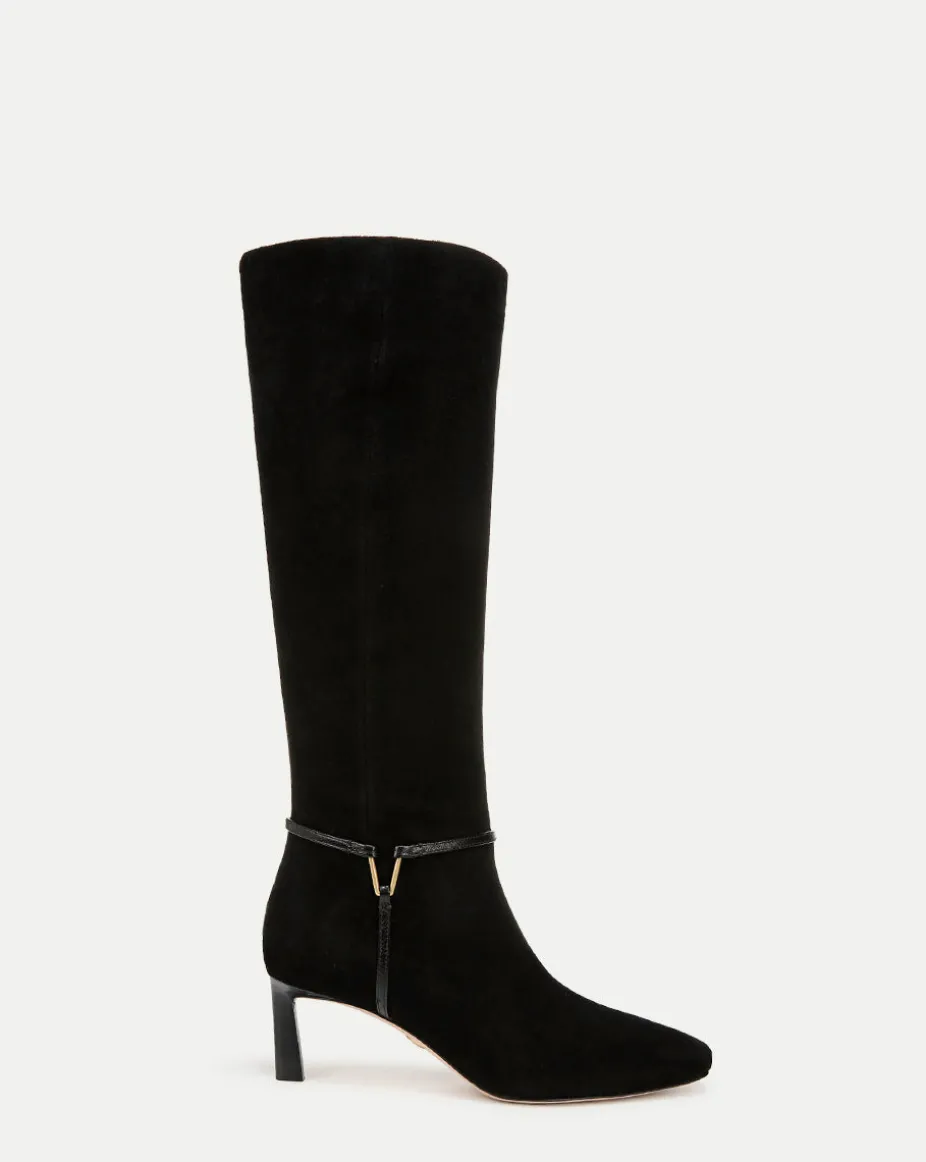 Kenzie Mid-Heel Tall Boot in Black