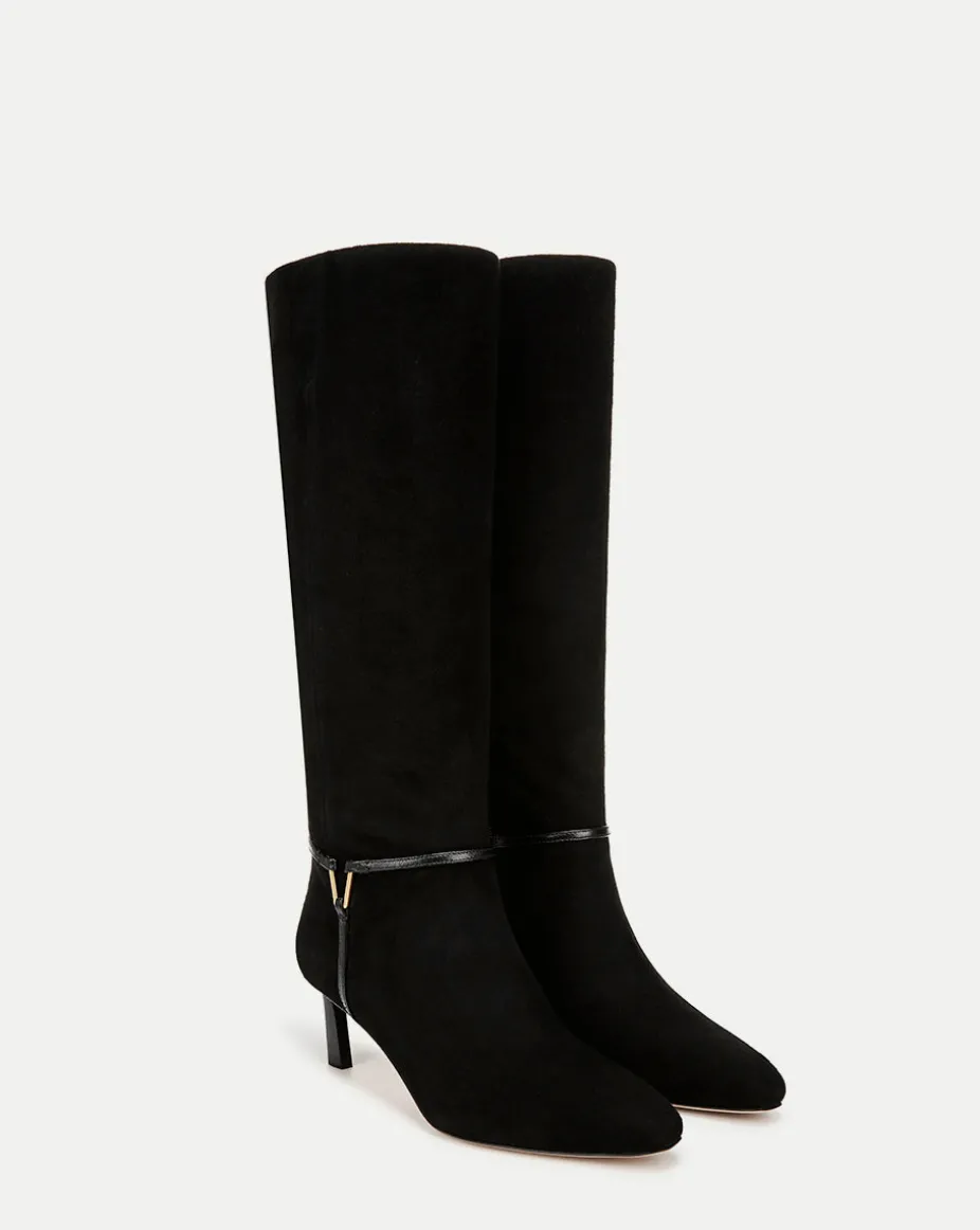 Kenzie Mid-Heel Tall Boot in Black