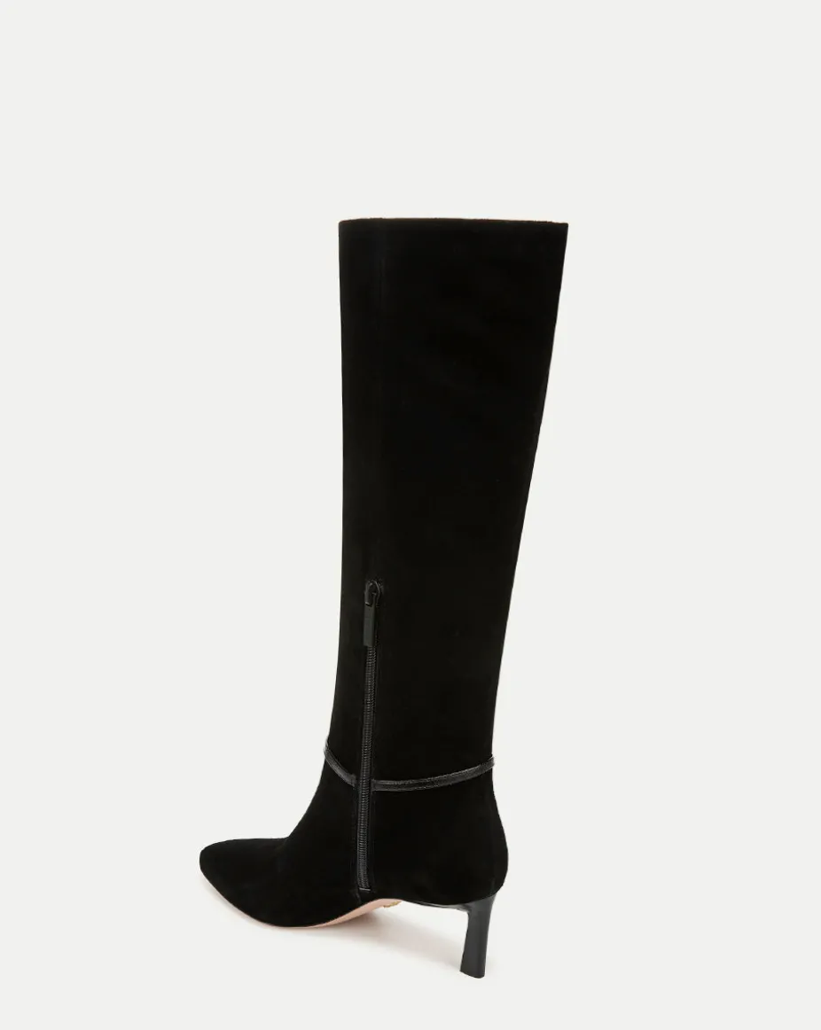 Kenzie Mid-Heel Tall Boot in Black