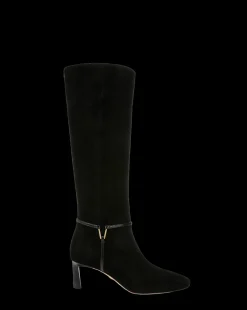 Kenzie Mid-Heel Tall Boot in Black