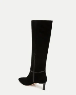 Kenzie Mid-Heel Tall Boot Wide-Calf in Black