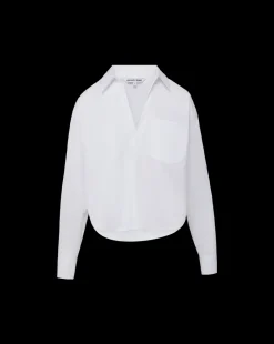 Khai Poplin Top in White